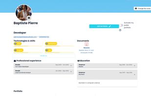 A fullfilled profile page