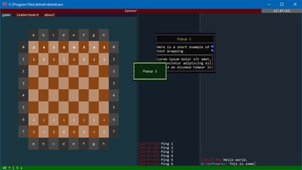 ConsoleGUI screenshot 1