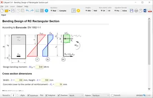 Bending design of RC section