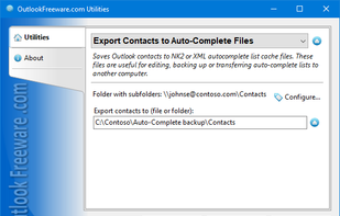 Export Contacts to Auto-Complete Files screenshot 1