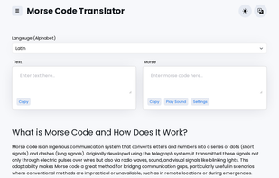 Multilanguage Morse Code Translator screenshot 1