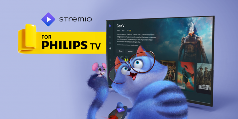 Stremio launches on Philips TVs with TitanOS image