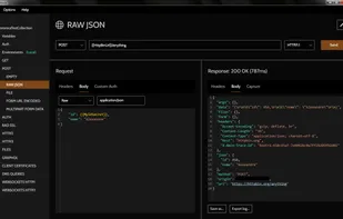 Example HTTP request and response