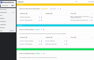 Preview of the management-page