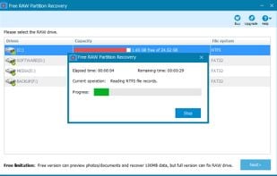 Free RAW Partition Recovery screenshot 1