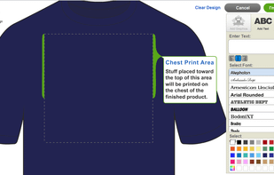 Create custom t-shirts