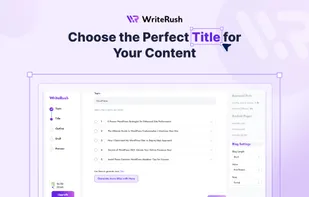WriteRush - Title Generation for Blog Post