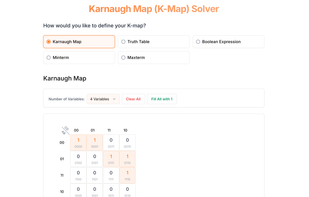Karnaugh Map Solver screenshot 1