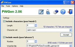 PWGen (Password Generator) screenshot 1