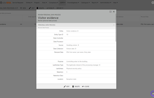 GDPR data processing information.