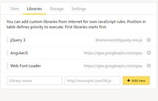 User JavaScript and CSS screenshot 3