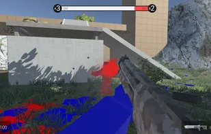 Fortress Wall up close in "Island" Map