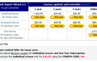 License 59.95 $, updates and extended support