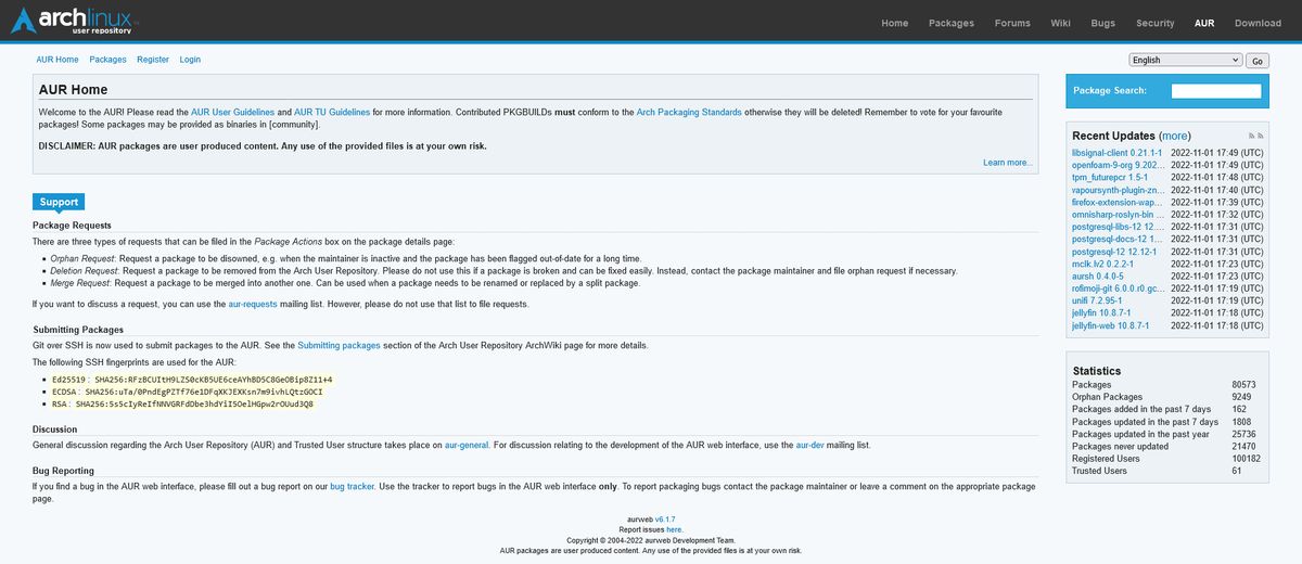 Arch User Repository (AUR) Alternatives and Similar Software
