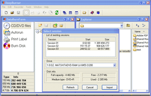 It's easy to append a new session to the disk.