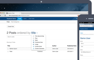 KeystoneJS screenshot 1
