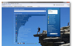 Adds a useful dashboard with most used websites - Firefox homepage