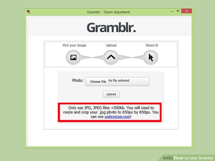 gramblr log in with facebook account