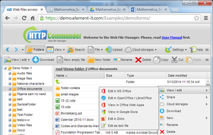 HTTP Commander screenshot 1