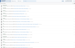 The newsfeed shows an event log concerning the active user. This data is collected through the assignment and access rights systems.