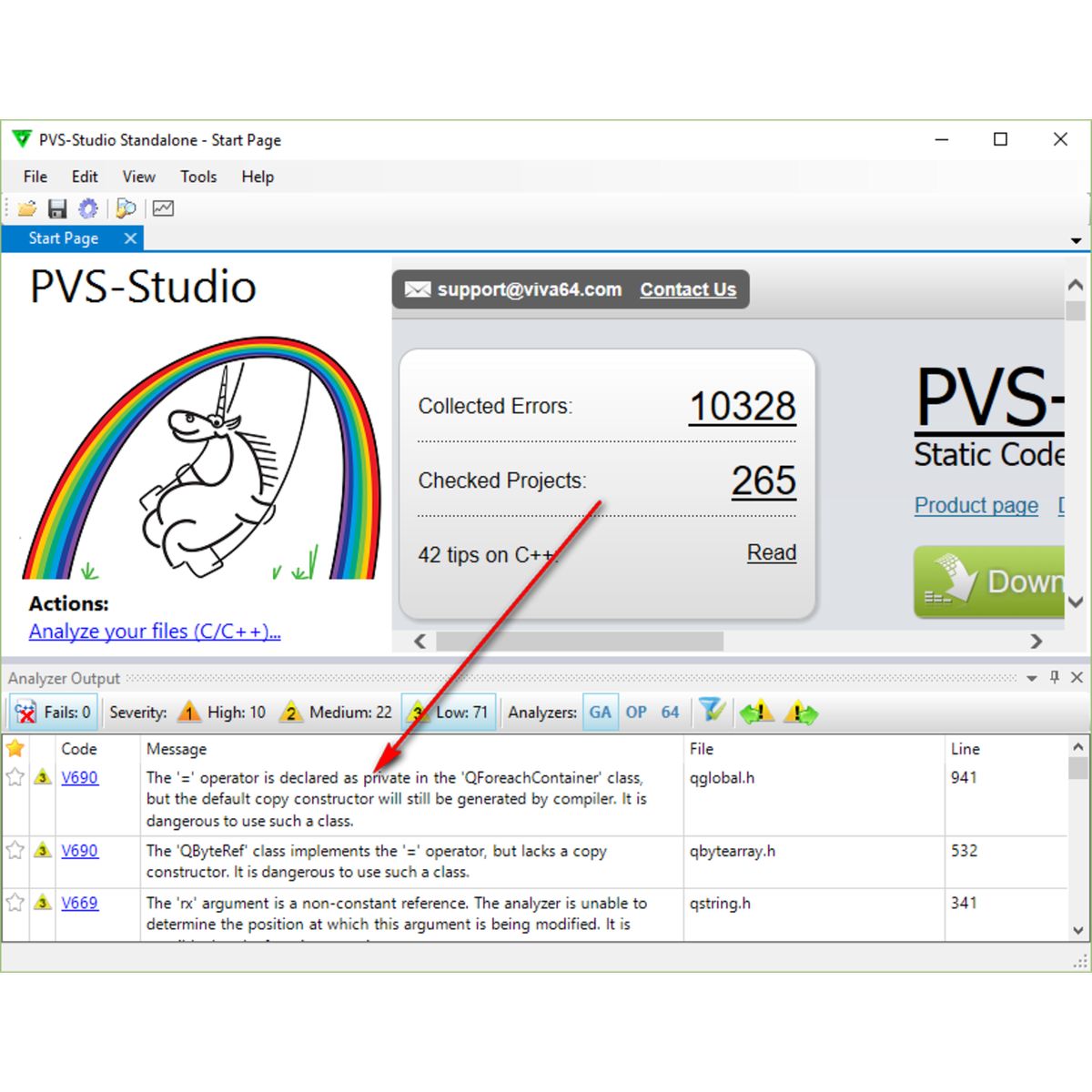download the new version for windows PVS-Studio 7.28.78193.659