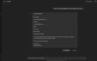Send gmail with a prompt 