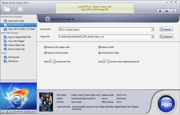 WinX DVD Copy Pro screenshot 1