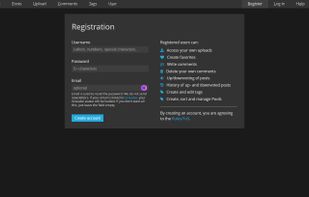 Registration shows: No Email required
