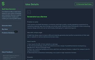 Saas Idea details