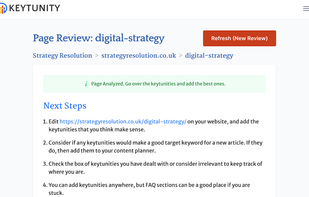 Easy to understand guidance and suggestions.