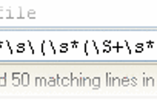Regular expression text search