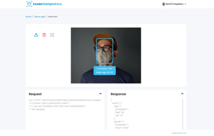 Face detection service test page