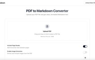 PDF to Markdown screenshot 1
