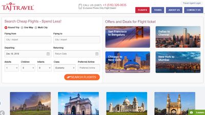Taj Travel Flight ticket booking service