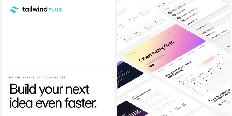 Tailwind UI rebrands to Tailwind Plus  image
