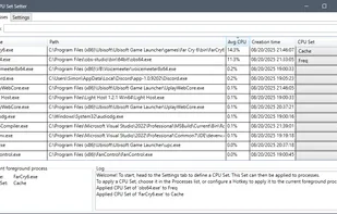 CPUSetSetter screenshot 1