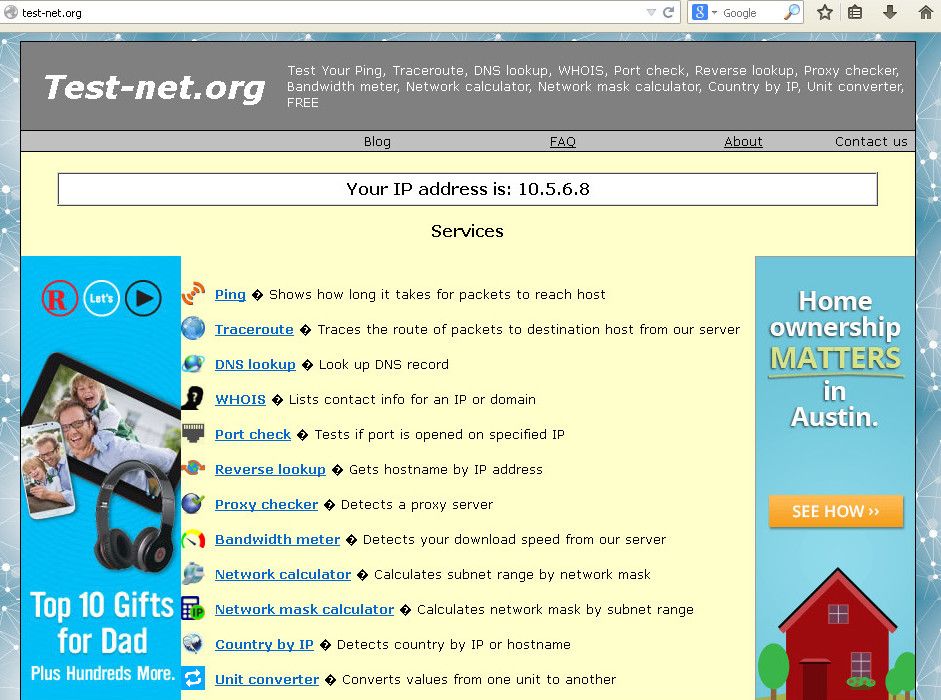 Test-net.org: Test Ping, Traceroute, WHOIS, DNS Lookup, Port Check ...