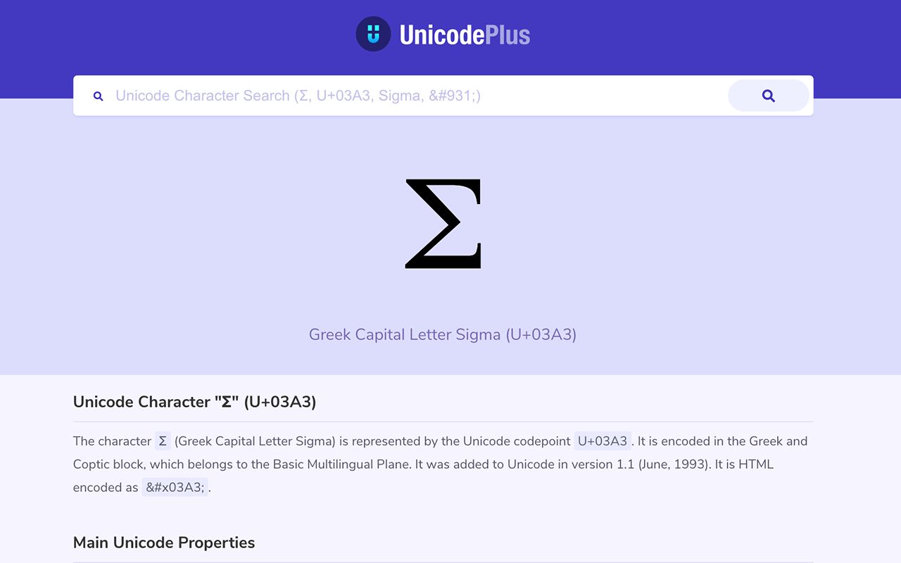 UnicodePlus Alternatives and Similar Sites & Apps | AlternativeTo
