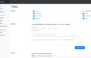 Defining your filters is very easy.