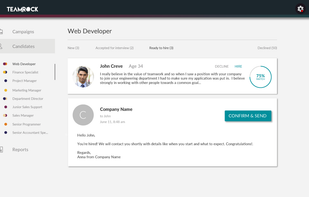 Notify candidates about their progress in the recruitment pipeline.
