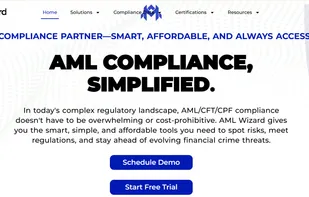 AML Wizard website homepage