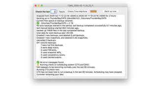 Time Machine in the latest version of macOS has problems making and restoring from backups image