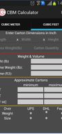 Enter Carton dimensions for calculation