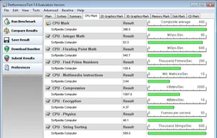 PassMark PerformanceTest screenshot 1