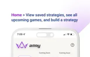 View saved strategies, see all upcoming games, and build a strategy.