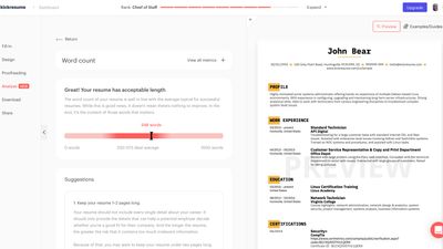Find out your resume score, see how you compare and quickly improve your resume