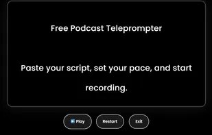 Podcast Teleprompter website 2 — teleprompter screen