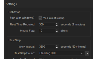 You can customize RestStop to suit your lifestyle.