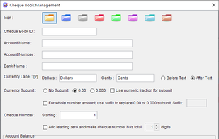 Create Cheque Book