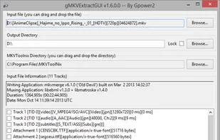 gMKVExtractGUI screenshot 1